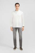 Chemise blanche   coudi res fleuries