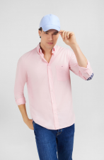 Chemise rose   coudi res fleuries