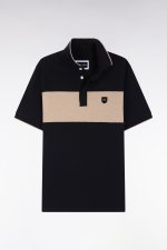 Polo   manches courtes en coton stretch beige