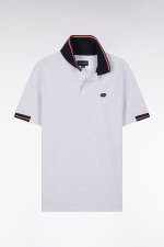 Polo   manches courtes coton rouge d tails color s