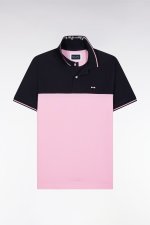 Polo   manches courtes en piqu  coton rose