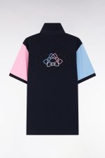 Maillot manches courtes en jersey de coton marine