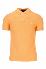 Polo orange Logo blanc