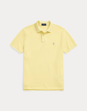 Polo Custom fit jaune logo bleu