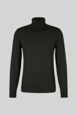 Pull over   col roul  en laine vierge Marek  vert