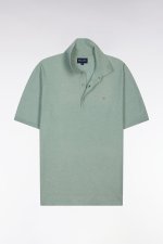 Pull manches courtes   col polo en coton et lyocel