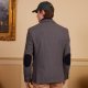 Blazer BRICE slim fit gris en laine avec coudires
