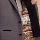 Blazer BRICE slim fit gris en laine avec coudires