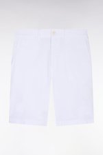 Bermuda chino en gabardine stretch blanc