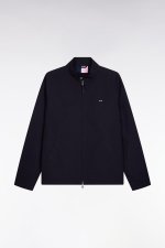 Blouson � col motard en nylon marine