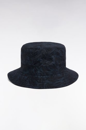 Bob r�versible en twill de coton imprim� marine