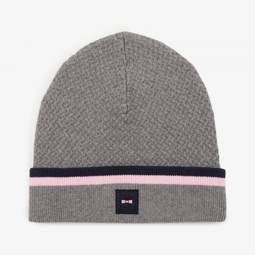 Bonnet gris maille torsad�e