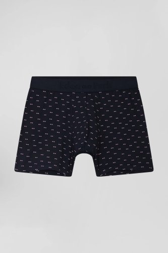 Boxer en jersey de coton stretch bleu marine