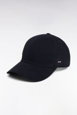 Casquette en twill de coton stretch marine
