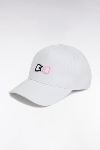 Casquette unie en twill de coton blanc