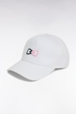 Casquette unie en twill de coton blanc