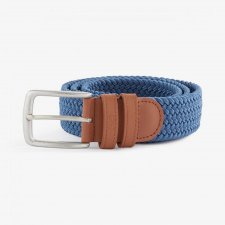 Ceinture tresse ajustable bleu