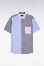 Chemise � manches courtes en popeline Vichy