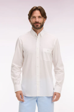 Chemise en coton blanc� coudi�res imprim�es