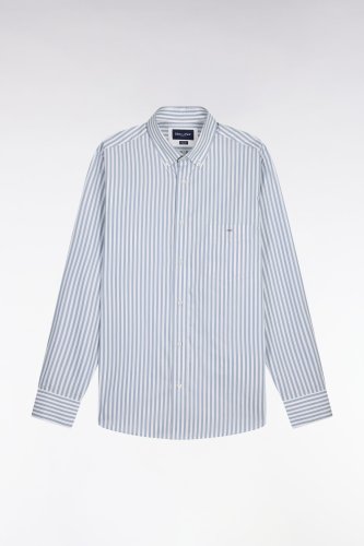 Chemise en coton ciel � rayures b�tons