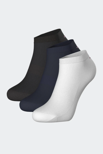 Lot de trois paires de socquettes en coton m�lang�