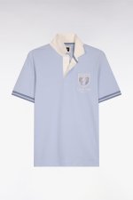 Maillot � manches courtes en jersey de coton ciel