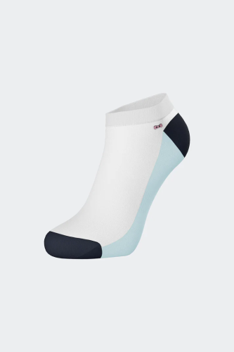 Paire de chaussettes coton m�lang� bicolore bleu