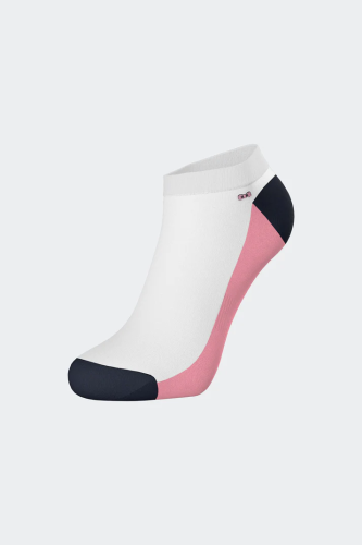 Paire de chaussettes coton m�lang� bicolore rose