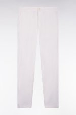 Pantalon chino regular en coton stretch blanc