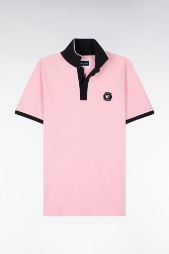 Polo � manches courtes en coton rose New Zealand