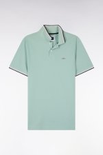 Polo � manches courtes en coton vert d'eau