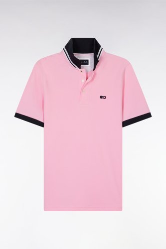 Polo  manches courtes en piqu coton rose