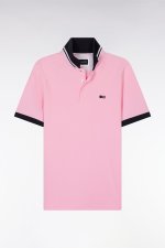 Polo  manches courtes en piqu coton rose