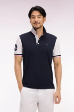 Polo � manches courtes XV de France Bleu marine