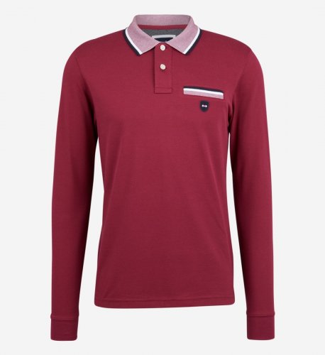 Polo col oxford rouge
