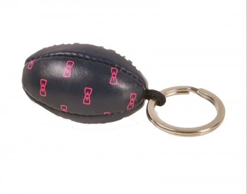 Porte clef en forme de ballon de rugby rouge