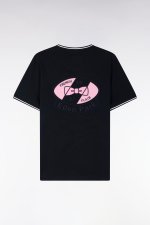 T-shirt � manches courtes en coton marine