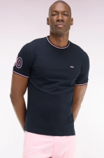 T-shirt � manches courtes en coton marine