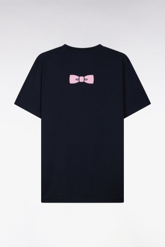 T-shirt � manches courtes en coton Pima marine