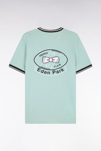 T-shirt � manches courtes en coton vert d'eau