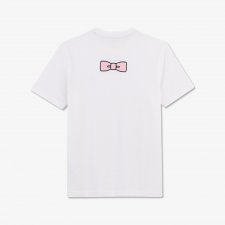 T-shirt blanc détail logo brodé