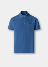 Polo avec poche bleu