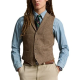 Gilet laine  chevrons brun / sable 