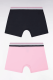 Lot de deux boxers en jersey de coton stretch unis