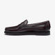 Mocassin sans lacets en cuir marron pour femme