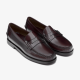 Mocassin sans lacets en cuir marron pour femme