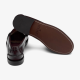 Mocassin sans lacets en cuir marron pour femme