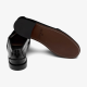 Mocassin sans lacets en cuir noir pour femme