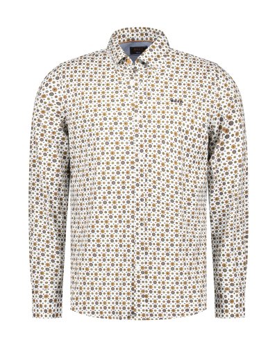 Chemise en coton bleu imprim�e