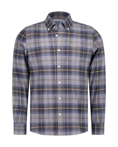 Chemise extensible en coton gris